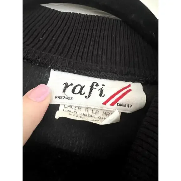 Vintage Rafi Zip Up Floral Bomber Jacket Size 40 With Pockets - Picture 6 of 12